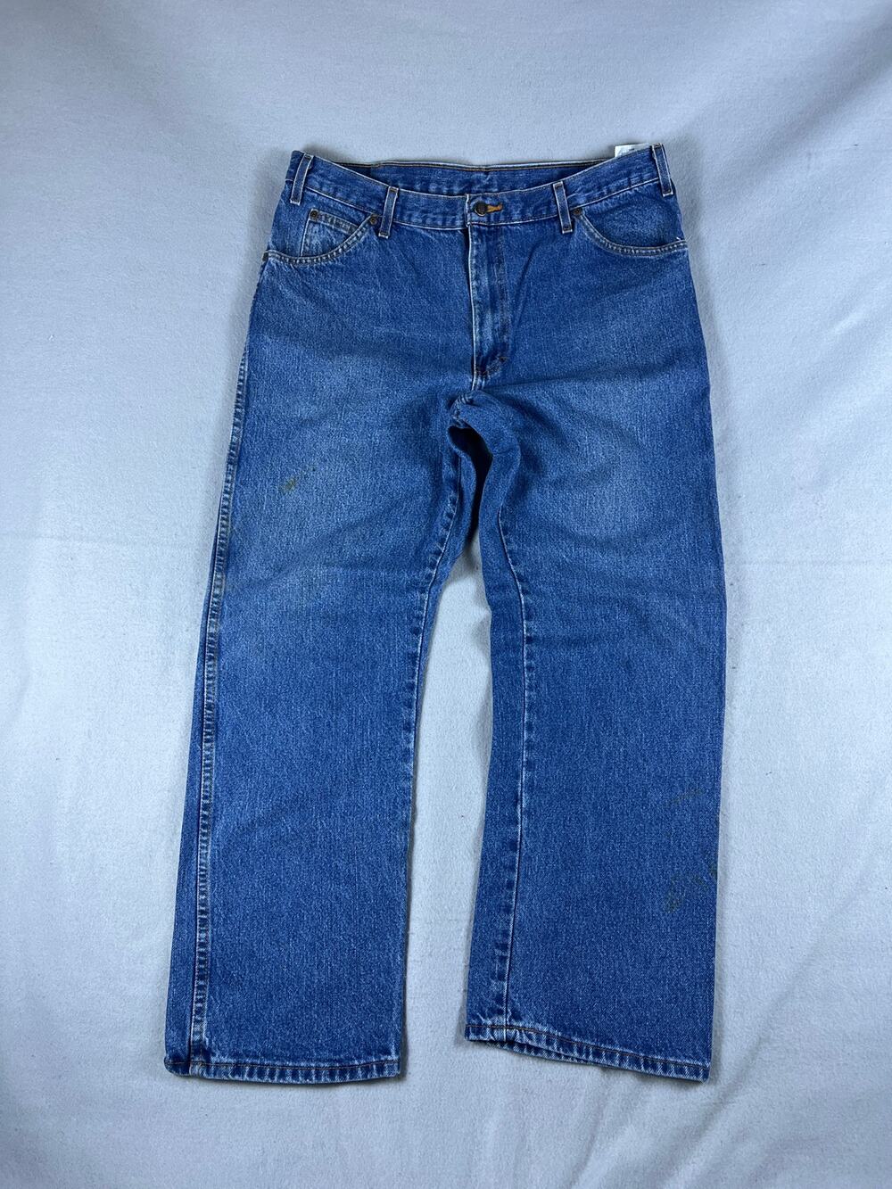 Dickies Jeans Mens 36x30 Blue Straight Leg Regular Medium Wash Denim Workwear